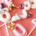 thumbnail image 3 of Pudcoco Numeral Birthday Candles Cake Topper with Bowknot Hat for Boys Girls, 3 of 7