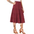 thumbnail image 4 of Unique Bargains Jupe Midi Longue Évasée à Volants pour Femme avec Poches, 1 TG, 4 of 7