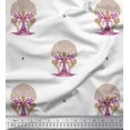 thumbnail image 1 of Soimoi Georgette Viscose Fabric Tree Block Print Fabric by The Yard 42 Inch Wide, 1 of 3