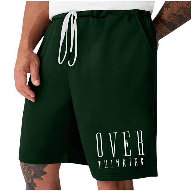 Diufon Men's Athletic Shorts Drawstring Waisted Outdoor Sport Shorts Spring Summer Hiking Shorts with Pockets