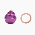 thumbnail image 4 of Magnetic Oil Drain Plug M12x1.25 Aluminum Alloy with Strong Magnet for Engine Oil Pan Transmission Fluid Change Silver Purple Car Modification Performance Auto Parts with Gasket 1.18 inch, 4 of 5