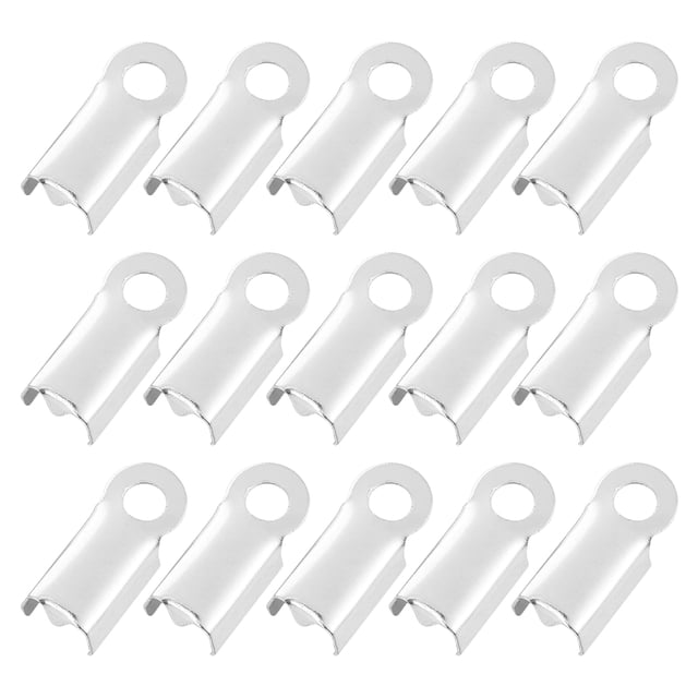 500 Pcs Pinces à Ruban Sertissures Fabrication de Bijoux Pinces à Ruban Embouts de Cordon Kit de Bijoux