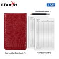 thumbnail image 1 of Livre de Score de Golf Portable avec Crayon et Carte de Score en Cuir PU Carnet de Score Animal de Dessin Animé Accessoires de Golf Expédition Directe Rouge, 1 of 6