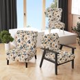 thumbnail image 1 of Designart "Pure White Floral Minimalism I" White Floral Upholstered Accent Chair - Cottage Arm Chair For Bedroom, 1 of 7