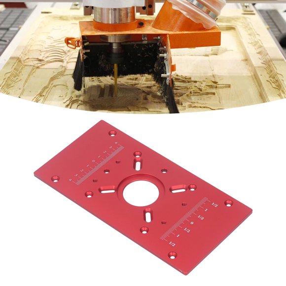 Woodworking Benches Router Plate, Easy Installation High Accuracy Aluminium Router Table Insert Plate For Woodworking Red,Black