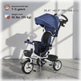 thumbnail image 3 of Qaba Tricycle 6 en 1 pour Tout-Petit avec Poignée de Poussée pour Parent, Bleu Foncé, 3 of 9