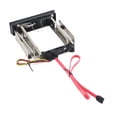 thumbnail image 1 of Support Mobile Sans Plateau de 5,25 Pouces, Support Mobile pour Disque Dur Interne en Acier Inoxydable 3Gbps à Commutation à Chaud pour HDD III de 3,5 Pouces vers Baie PC de 5,25 Pouces, 1 of 8