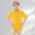 thumbnail image 2 of T-shirts Garçons Été Décontracté Manches Courtes Polo Classique Col Rabattu Haut Jaune 8-9 Ans, 2 of 5