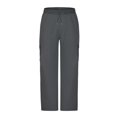 thumbnail image 3 of Children's Solid Color Stretch-Belt Work Pants with Pockets, Medium Size Casual Baggy Pants, Adult Version, 3 of 6
