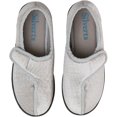 thumbnail image 2 of Silverts Women Extra Wide Easy Closure Jewel Slippers, 7, Light Grey, 2 of 2