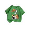 thumbnail image 4 of HNMKIU T-Shirt d'Été Décontracté pour Filles avec Mignon Imprimé Graphique Col Rond Manches Courtes T-Shirt Confortable pour Enfants Vert,11-12ans, 4 of 4