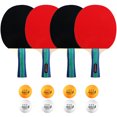 thumbnail image 1 of Amdohai Table Tennis Ball and Bat Set Quality Ping Pong Paddles Table Tennis Rackets with 8pcs Three star Balls Ping Pong Bats Ping Pong Racket Set Training Accessories Racquet Bundle Kit with Bag, 1 of 7