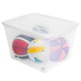 thumbnail image 2 of Gracious Living 80L Clear Snap Lid Tote, 2 of 7