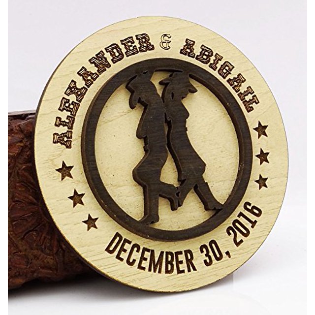 30 Save The Date Wooden Magnet Custom Engraved Wood Magnet Rustic Wedding Announcements Idea