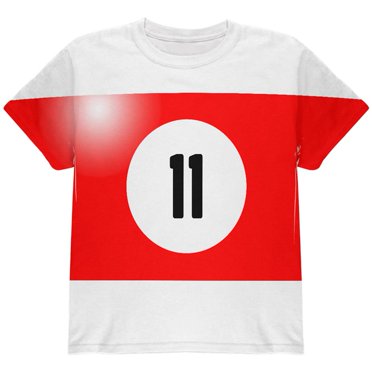 Halloween T-Shirt Jeunesse de Costume de Balle de Billard et de Piscine Eleven