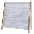 thumbnail image 1 of 3 Sprouts Recycled Fabric Kids Book Rack Storage Bookshelf Organizer in Gingham Blue for Ages 3+, 1 of 5