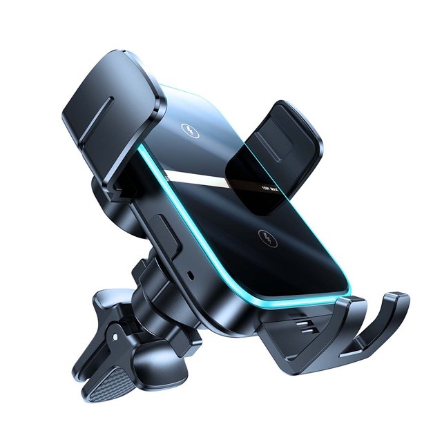 15W Car Phone Holder Auto Wireless Car Charger Wireless Fast Charging Air Vent Clip Holder Mount Car Holder Smart Phones Charger Telephone Mount Support Air outlet