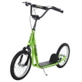 thumbnail image 1 of Aosom Kick Scooter, Kids Ride on Toy w/ 16'' Inflatable Wheel, Green, 1 of 10