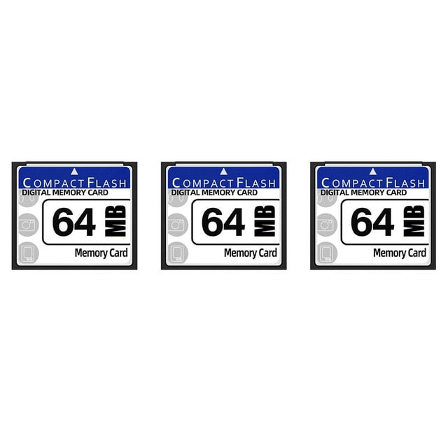 3X 64MB Compact Flash Memory Card for Camera, Advertising Machine, Industrial Computer Card