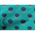 thumbnail image 4 of oneOone Cotton Poplin Fabric Leaves & Lotus Block Printed Fabric 1 Yard 56 Inch Wide, 4 of 4