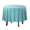 thumbnail image 1 of Vargottam Indoor/OutdoorRoundTablecloth 58 InchRoundTablecloth Waterproof PatioTableCloths- Spring/SummerTableCovers for Backyard CircularTable/BBQs/Picnic -Turquoise Blue, 1 of 8