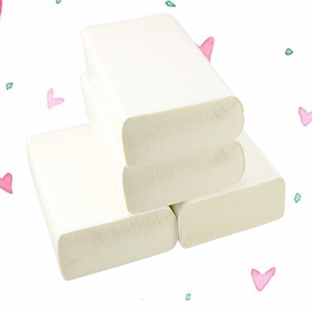 OUNONA 4 Rolls per Set Paper Hand Towels White Wood Pulp for Home Daily Use