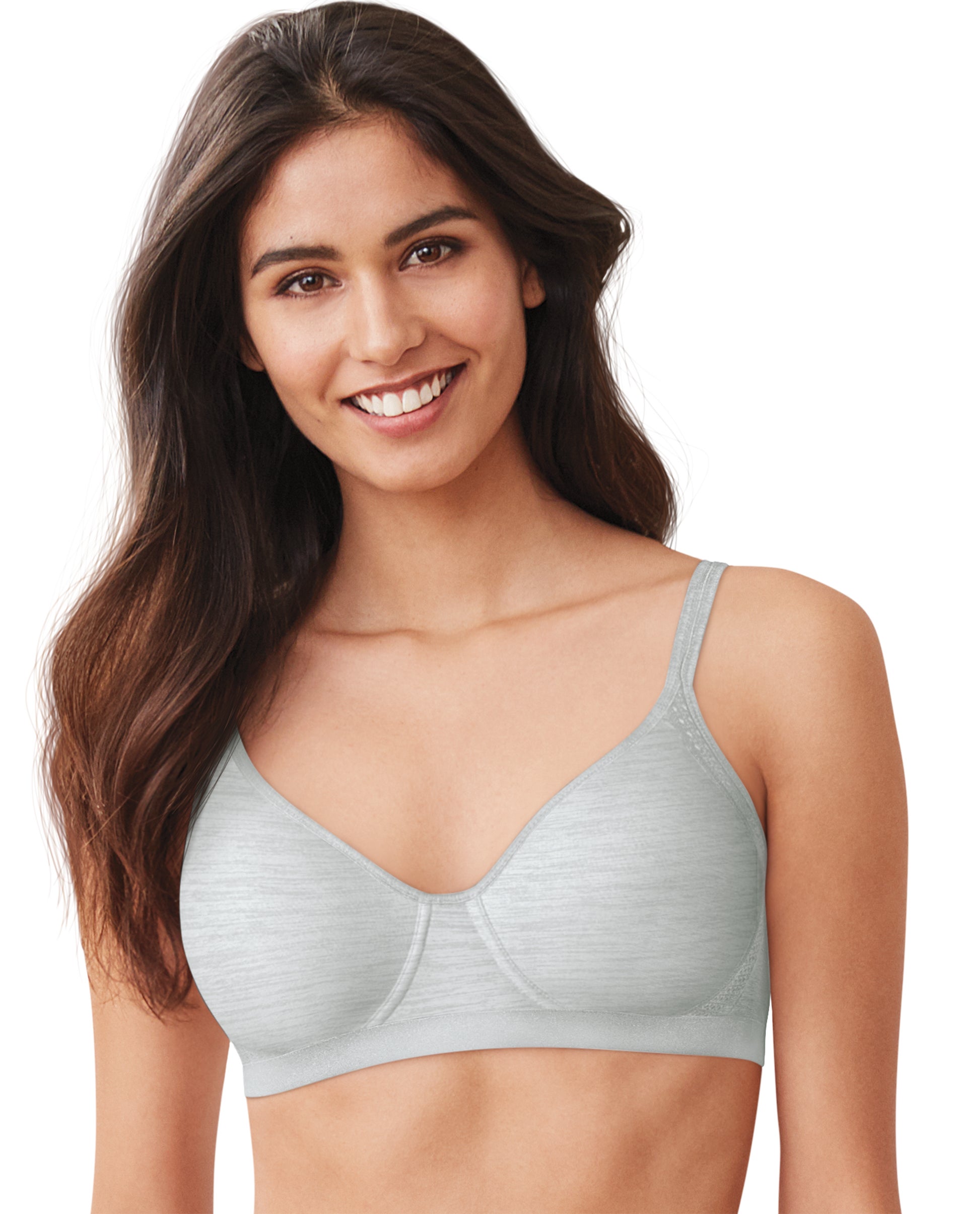 Hanes Womens X-Temp Foam Wirefree Bra, S, Sterling Grey Heather