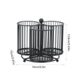 thumbnail image 3 of Vrorvz Metal Rotating Cutlery Rack 360° Organizer with 3 Compartments for Kitchen and Restaurant Use Sturdy Metal Construction Easy Access Utensil Holder Keeps Dining Area Tidy, 3 of 7