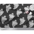 thumbnail image 2 of Soimoi Poly Georgette Fabric Leaves & Floral Block Print Fabric by Yard 52 Inch Wide, 2 of 3