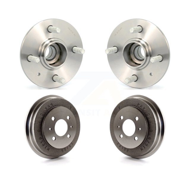 Transit Auto Rear Drum Brake and Wheel Hub Bearing Assembly Kit for Car Hyundai Accent - Left Right Side (Driver Passenger) K7D-100446
