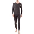 thumbnail image 3 of Sentmoon Ensembles Hommes Décontractés Rayés Double Face Polaire Thermique Épaissie Base Thermique Manches Longues Col Rond Haut et Bas Ensemble Extensible et Flexible Automne et Hiver pour Cadeaux de Vacances Gris TTG, 3 of 6