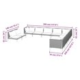 thumbnail image 4 of vidaXL 11 Piece Garden Lounge Set with Cushions Poly Rattan Dark Grey, 4 of 4
