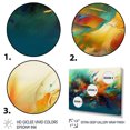 thumbnail image 3 of Designart Abstract Marble framed wall art decor, Marble framed wall decor, Transcendent Liquid Ink Orange and Blue I , Orange Modern Gold framed wall art, 40x30 inches Gold Frame, 3 of 5