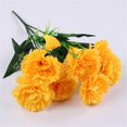 thumbnail image 1 of 10Head Carnation Artificial Flowers Plastic Fake Plants Home Party Wedding Decor, 1 of 6