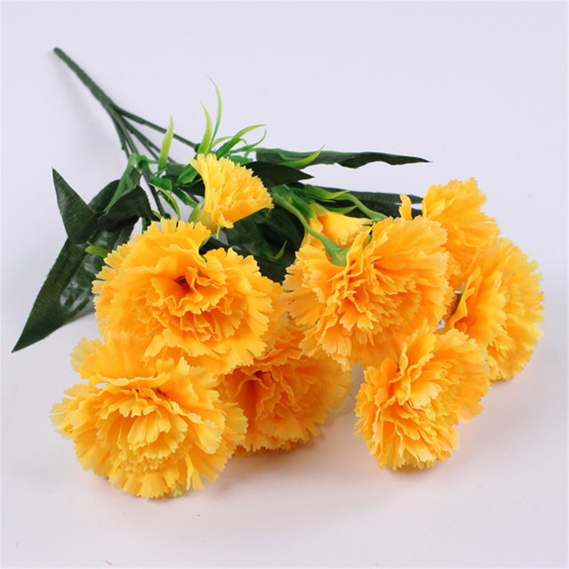 10Head Carnation Artificial Flowers Plastic Fake Plants Home Party Wedding Decor