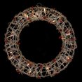 thumbnail image 4 of Northlight Pre-Lit Glittered Rattan Berry Small Artificial Christmas Wreath - 18" - Clear Lights, 4 of 6