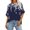 Navy, variant on FcBaudy Womens Tops, Shirts for Women, Short Sleeve Round-Neck Blouses & Shirts Women's Ladies Fashion Casual Cropped Short Sleeve Printing Loose Shirt Blouse Top Women Blouse