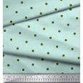 thumbnail image 2 of Soimoi Green polyester Crepe Fabric Polka Dots Print Sewing Fabric Yard 42 Inch Wide, 2 of 3