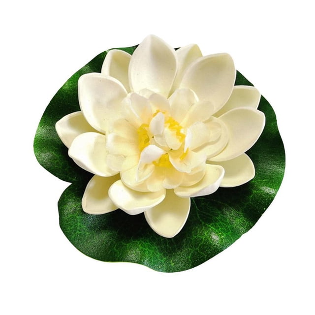 1x Artificial Fake LotusLeaf Water Lily Floating Leaves Garden Pool Decor O2U5