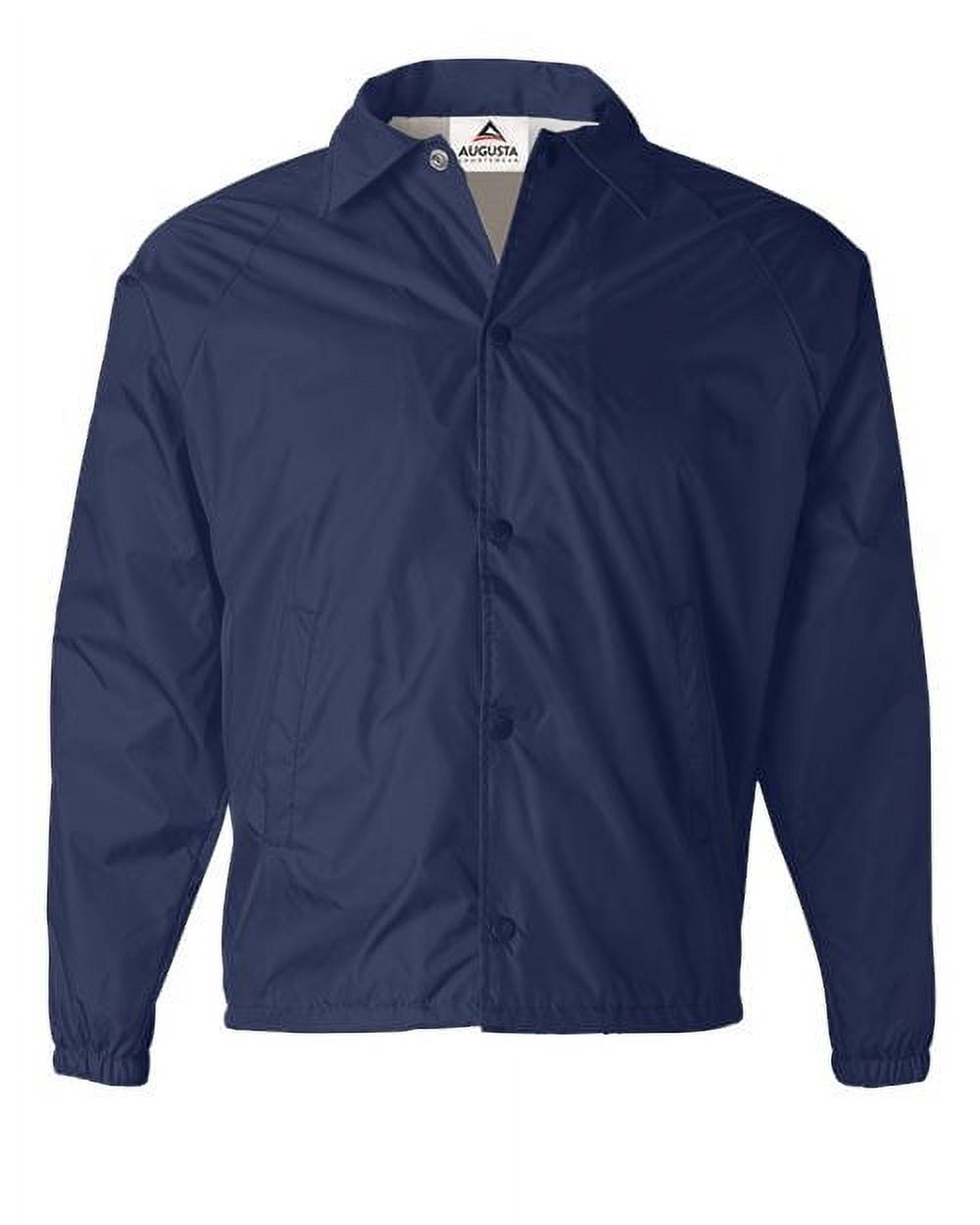Augusta Sportswear Mens Nylon Coachs Jacket/Lined, 2XL, Navy