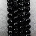 thumbnail image 3 of Natural Black Gemstone 8mm Round Beads Stretch Bracelet 7" Unisex, 3 of 5