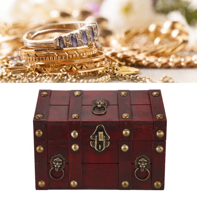Wooden Vintage Jewelry Box, Combination Lock Convenient Elegant Beautiful Wooden Retro Storage Box For Collection For Antique Enthusiasts