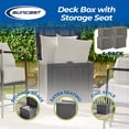 thumbnail image 2 of Suncast Coffre de Terrasse Extérieur de 22 Gal pour Petit Patio avec Siège de Rangement, Pierre (Lot de 4), 2 of 12
