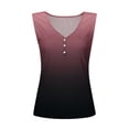 thumbnail image 4 of Yuyuzo Women Tank Tops Sleeveless V Neck Ribbed Knit Basic Cami Top Slim Button down Blouses, 4 of 5