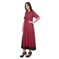 thumbnail image 2 of Moomaya Robe Plissée Imprimée Tunique à Manches au Coude Tenue d'Été Kurti pour Femmes, 2 of 5