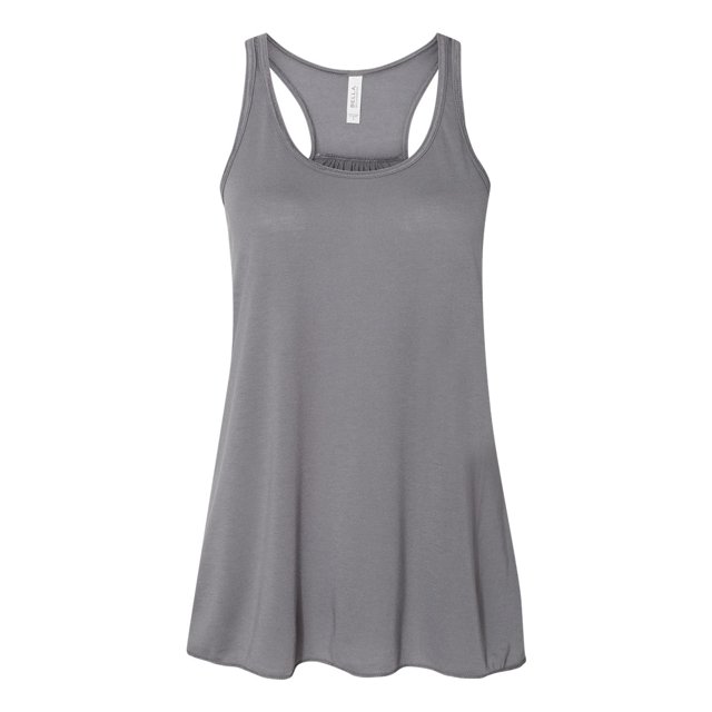 Bella Ladies Flowy Racerback Tank, XS, Storm