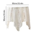 thumbnail image 3 of Weighted Blanket Table Cloths with Fringe Decorative Cover Sofa Cover for Tables 35.4x35.4 Inch Washable Table Cover Sqaure Table Cloth for Wedding Party Machine Washable Throw Blankets for Bed, 3 of 6
