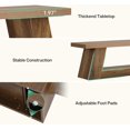 thumbnail image 2 of Fnova 63 Inch Modern Wooden Entryway Bench, Narrow Storage Bench with Open Shelf for Living Room Bedroom Hallway Entryway, 2 of 5