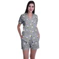 thumbnail image 1 of Moomaya Ensembles de Pyjama à Manches Courtes pour Femmes Imprimés Shorts de Nuit pour Dames, 1 of 6