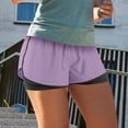thumbnail image 2 of Plebaso Women's 2 in 1 Running Shorts Elastic Waist Drawstring Athletic Shorts Lightweight Workout Shorts, 2 of 6